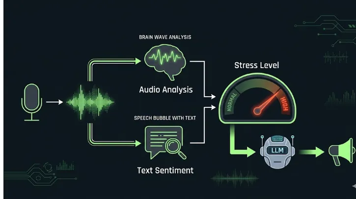 Architecture overview of the stress-detection voice assistant